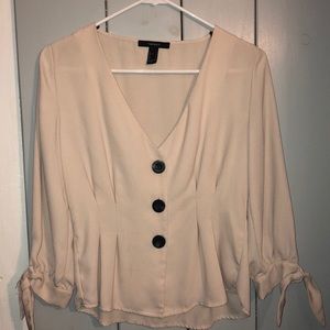 Tan forever 21 blouse